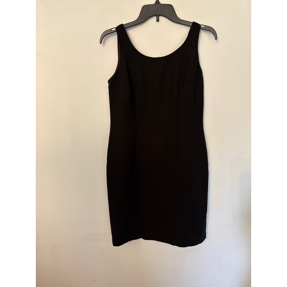 Jessica Howard Sheath Dress Women 6P Black Excellent Scoop Neck Sleeveless LBD